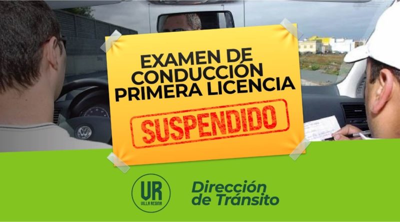Tránsito: se suspenden los exámenes previstos para hoy para tramitar la primer licencia