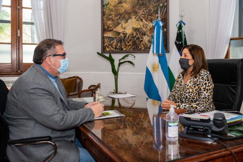 Orazi fue recibido por la Gobernadora Carreras