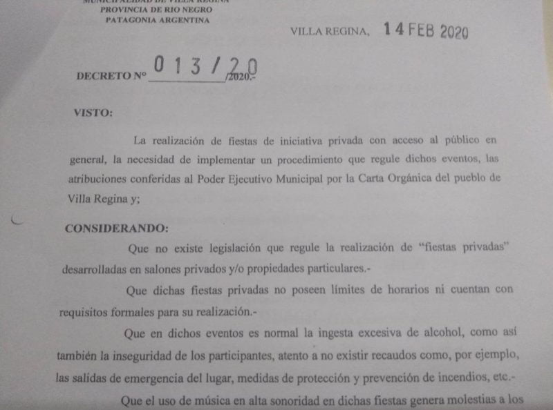 Está en vigencia el protocolo para otorgamiento de permisos de fiestas privadas