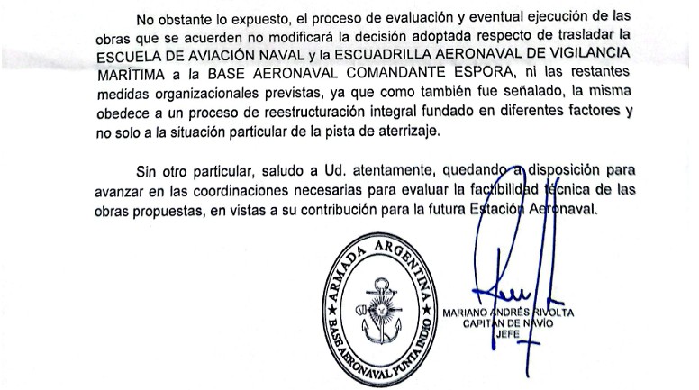 Presti confirmó el desguace de la Base de Punta Indio pese a las obras que propuso Kicillof y promueven un amparo